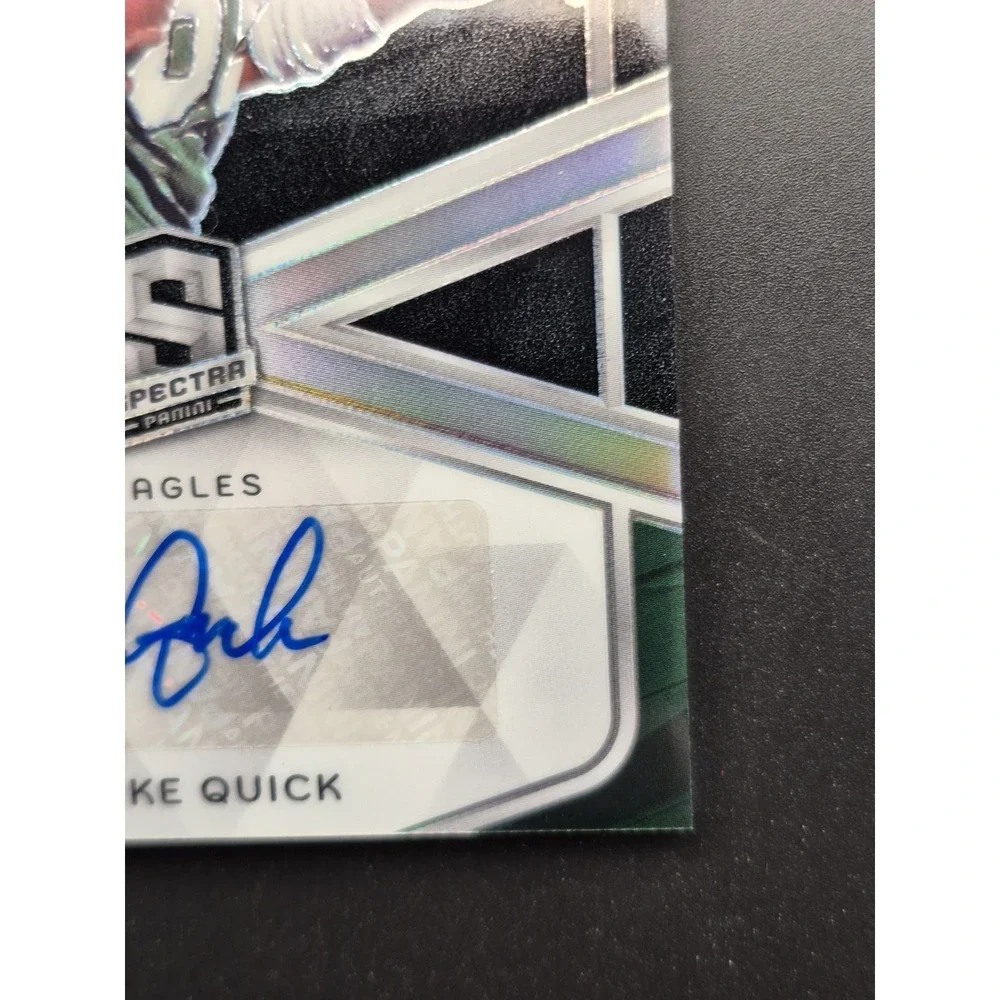 2024 Panini Spectra Mike Quick #SIG-MQK‎ Silver Prizm Autograph /199 (AU) Eagles